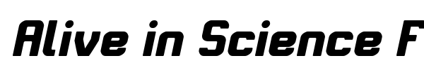 Alive in Science Fiction font preview